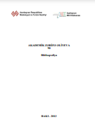 Akademik Zərifə Əliyeva - 90: biblioqrafiya